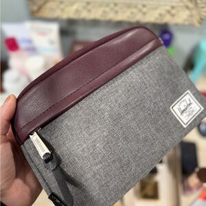 Gray and Maroon Bag